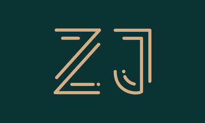 ZJ Z zj initial logo | initial based abstract modern minimal creative logo, vector template image. luxury logotype logo, real estate homie logo. typography logo. initials logo
