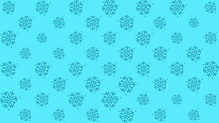 Doodle christmas snow outline seamless pattern adorning a bright teal repeating background.