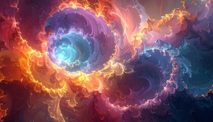 Fototapeta premium Cosmic Nebula Formation - A Vibrant Display of Space Phenomena.