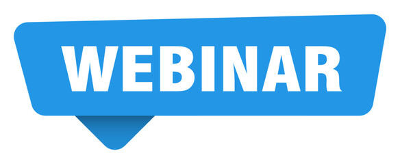 webinar sticker. webinar blue sign isolated on transpatent background