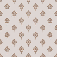 Minimal damask pattern seamless vector, soft damask pattern background, elegant damask pattern texture for wallpaper, Fabric, Branding, Packaging, Invitations, Wedding, Home Decor Design