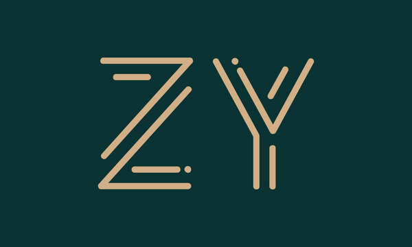 ZY Z zy initial logo | initial based abstract modern minimal creative logo, vector template image. luxury logotype logo, real estate homie logo. typography logo. initials logo