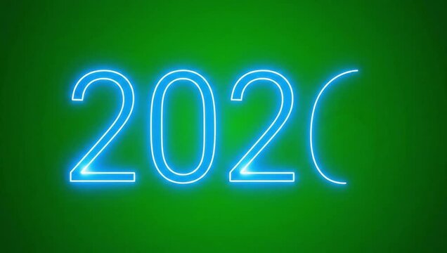 Vibrant neon semicolon animation on deep green background, modern motion graphics