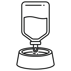 Automatic pet water dispenser provides continuous hydration for animals