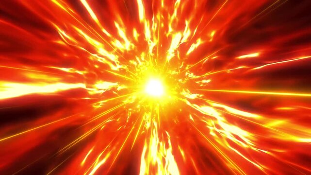 炎の集中線のエフェクト背景