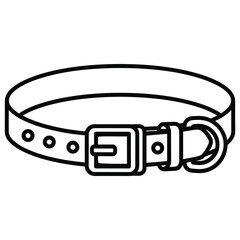 Illustration of a dog collar, a pet accessory for identification