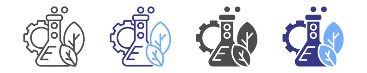 bio engineering icon set multiple style