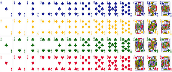 High-Quality Playing Cards Set - Four Colors