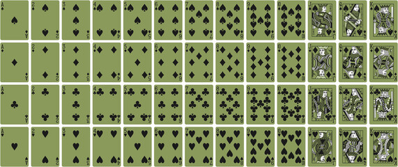 High-Quality Playing Cards Set - Moss Fill