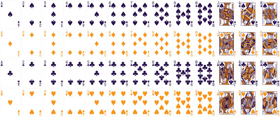 High-Quality Playing Cards Set - Pumpkin Ink