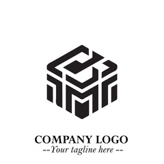 Building Logo Symbol in Black on the White Background with Modern Minimal Architecture Design