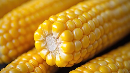 Close-up of fresh yellow corn kernels