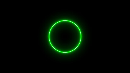 Obraz premium Neon Circle Loading Icon, Abstract Glowing Line Circular Lens Image (JPEG)