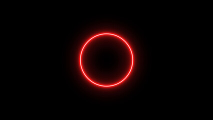 Neon Circle Loading Icon, Abstract Glowing Line Circular Lens Image (JPEG)