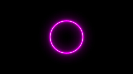 Neon Circle Loading Icon, Abstract Glowing Line Circular Lens Image (JPEG)