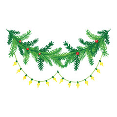 Holiday Glow: Pine Garland with Bell Lights