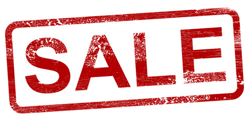 Sale Red stamp on a white background
