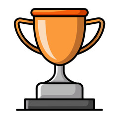 Golden trophy icon for achievement and victory