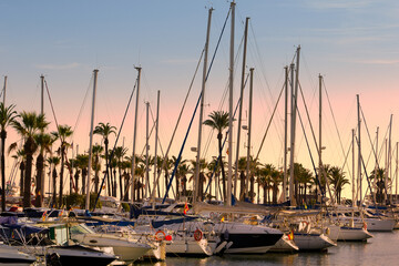 Coucher de soleil sur la Marina