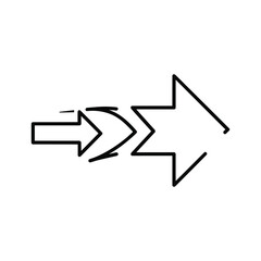 Outline icon of karate belt isolated on for martial arts