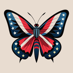 Freedom Wings: American Flag Butterfly