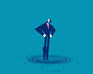 Robot. Artificial intelligence confusion at direction