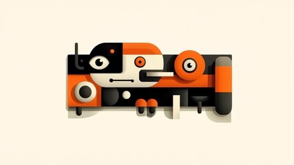 Black and orange abstract artwork piece striking abstract artwork rich black and vibrant orange tones create visually engaging composition