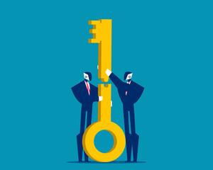 Robot. Artificial intelligence jigsaw the keys together