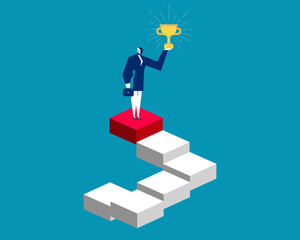 Robot. Artificial intelligence holding prize