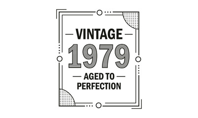 vintage 1979 aged to perfection t shirt design