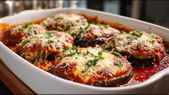 Eggplant Parmesan With Marinara Sauce