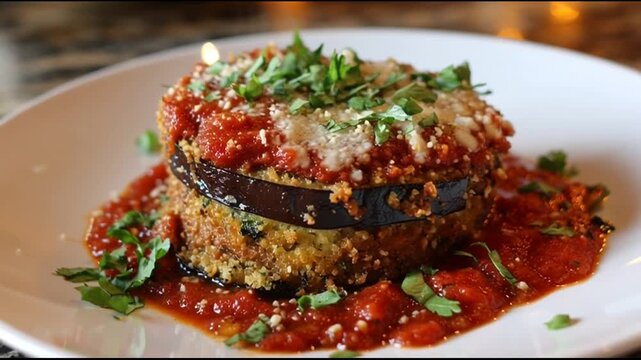 Eggplant Parmesan With Marinara Sauce