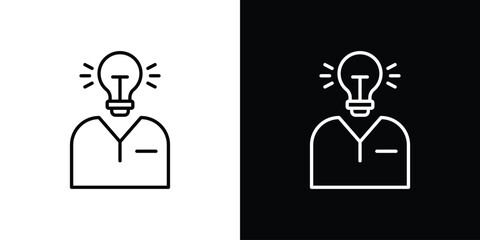 Brand awareness icons. Editable Stroke. logotype design concept