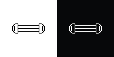 Chest expander icons. Editable Stroke. logotype design concept