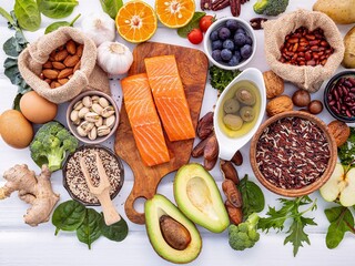 Selection of Natural and Healthy Superfoods for a Balanced Diet and Nutrition