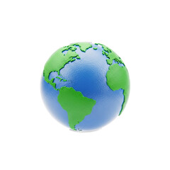 Fototapeta premium Vibrant planet Earth model showcasing continents and oceans, perfect for global business and environmental concepts.