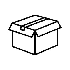 Cardboard box icon for shipping and delivery