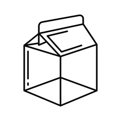 Outline illustration of a milk carton