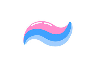 Small blob of toothpaste. Oral hygiene and daily routine concept. Simple vector isolated illustration.