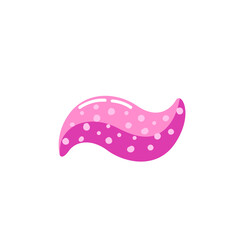 Small blob of pink sparkling glitter toothpaste. Simple vector isolated illustration.