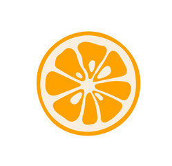 Slice of orange. Hand drawn vector illsutration.