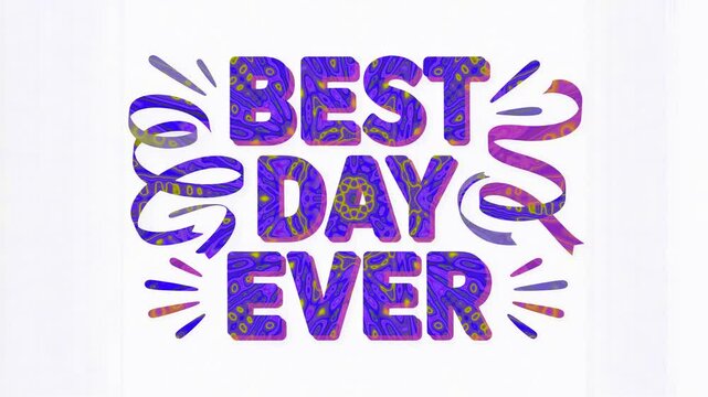 Colorful tunnel video loop presenting a vibrant and dynamic best day ever theme for visual entertainment