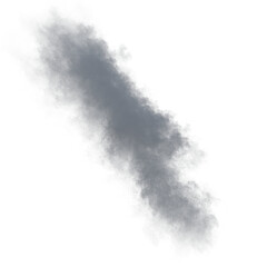 Thin smoke rising up isolated transparent background 3d rendering PNG 16 bit
