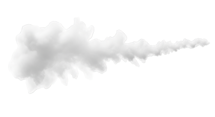 Abstract white cloud shape against black background