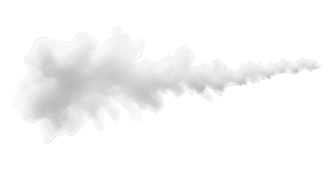Abstract white cloud shape against black background - Powered by Adobe