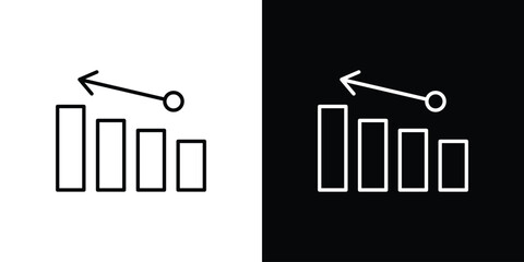 High Sales icons. Editable Stroke. logotype design concept