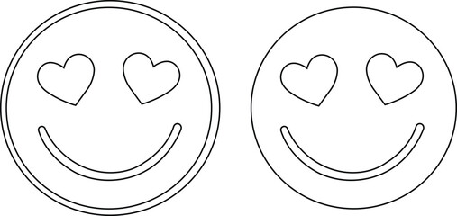 Emoji icon set.Smiley icon line set. Emoji icon collection containing happy emotion, sad, smiling, surprised, angry, relaxed, confused, laughing, excited and shocked emoticon icons.