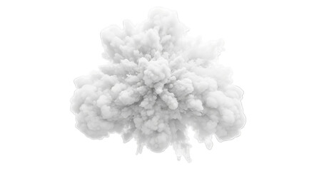 Fototapeta premium White smoke explosion against black background