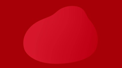 A vibrant red abstract shape with a gradient effect against a solid red background.