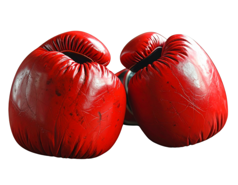 red boxing gloves isolated - Powered by Adobe
